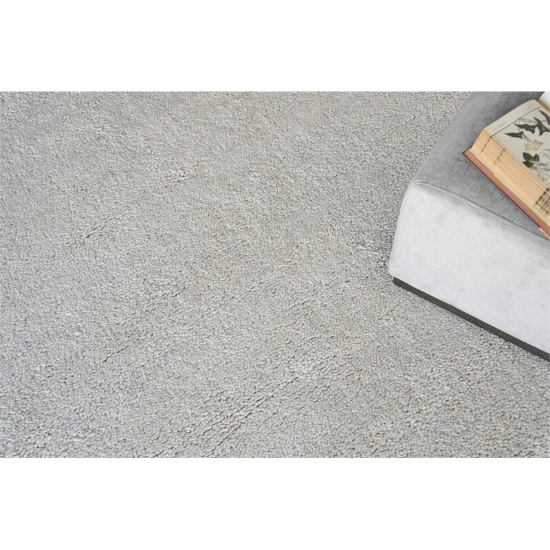 Merino Hand-Knotted Merino Wool Beige 2'x3' Area Rug