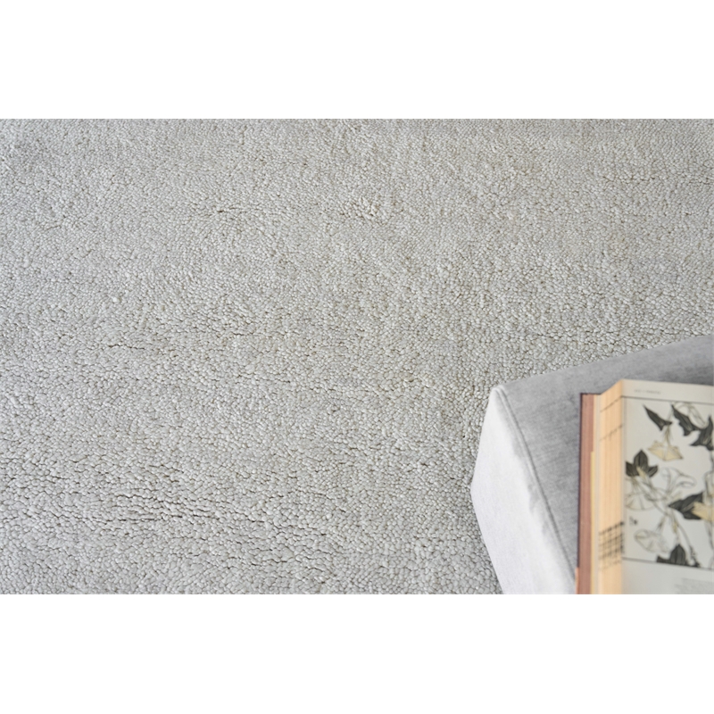 Merino Hand-Knotted Merino Wool Beige 2'x3' Area Rug