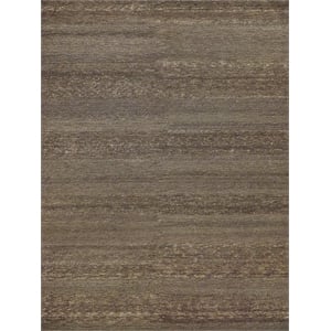 Merino Wool Hand-Knotted Merino Wool Brown 8'x10' Area Rug