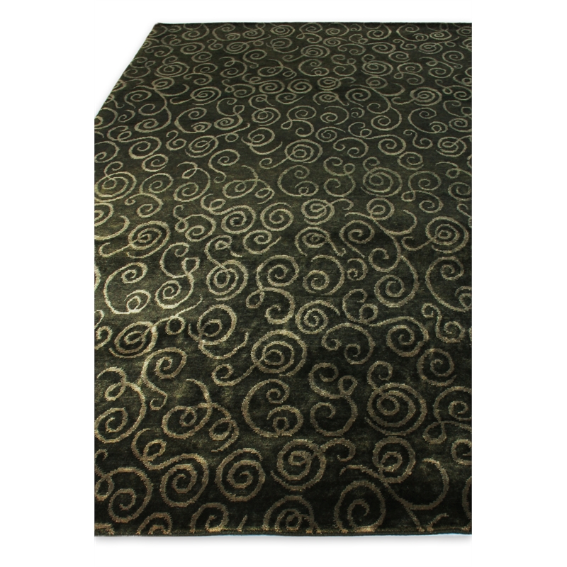 Metro Hand-Knotted New Zealand Wool Sage Green 8'x10' Area Rug