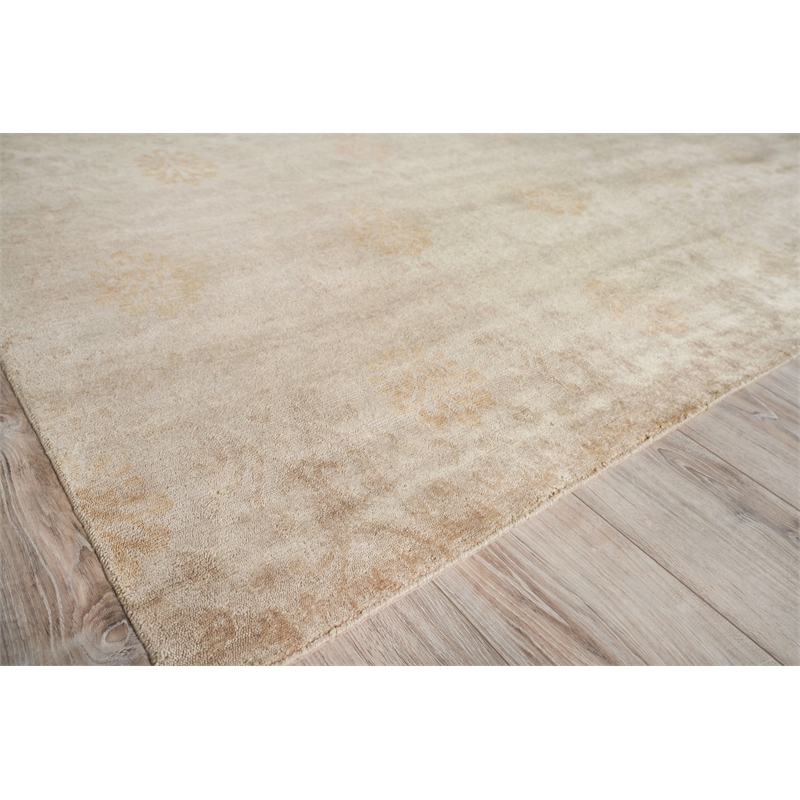 Metro Hand-Knotted New Zealand Wool Ivory/Beige 9'x10' Area Rug