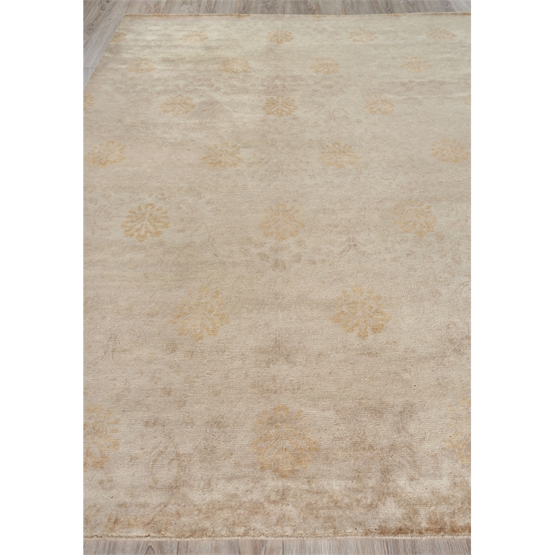 Metro Hand-Knotted New Zealand Wool Ivory/Beige 9'x10' Area Rug