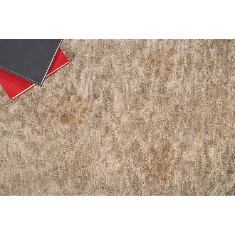 Metro Hand-Knotted New Zealand Wool Ivory/Beige 9'x10' Area Rug