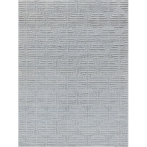 Manzoni Handloomed New Zealand Wool Silver 3'x5' Area Rug