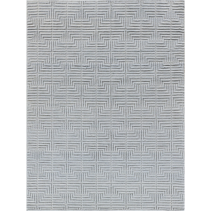 Manzoni Handloomed New Zealand Wool Silver 8'x10' Area Rug