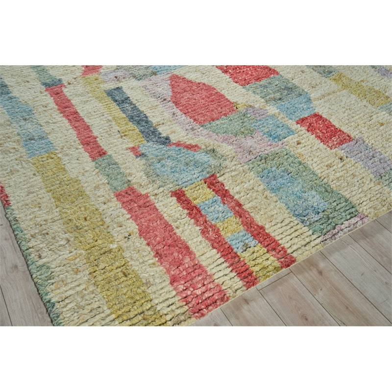 marrakesh hand-knotted wool red/yellow/multi 8'x10' area rug