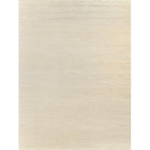 Merino Wool Hand-Knotted Merino Wool Ivory 12'4&quotx13'8&quot Area Rug