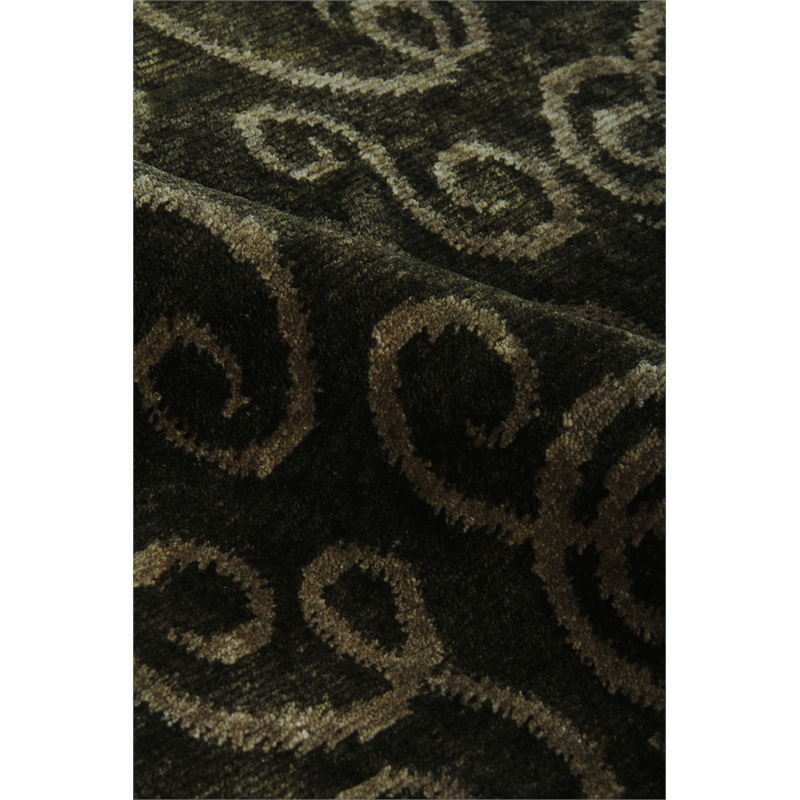 Metro Hand-Knotted New Zealand Wool Sage Green 9'x10' Area Rug