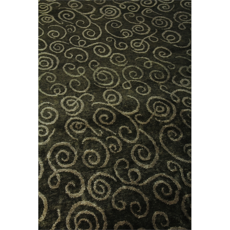 Metro Hand-Knotted New Zealand Wool Sage Green 9'x10' Area Rug