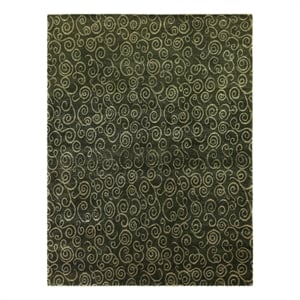 Metro Hand-Knotted New Zealand Wool Sage Green 9'x10' Area Rug