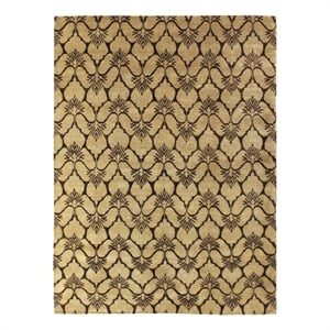 Metro Hand-Knotted New Zealand Wool Brown/Ivory 9'x12' Area Rug