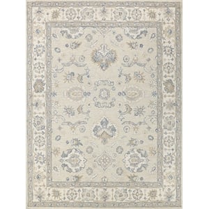 Marietta Oushak Hand-Tufted New Zealand Wool Ivory 6'x9' Area Rug
