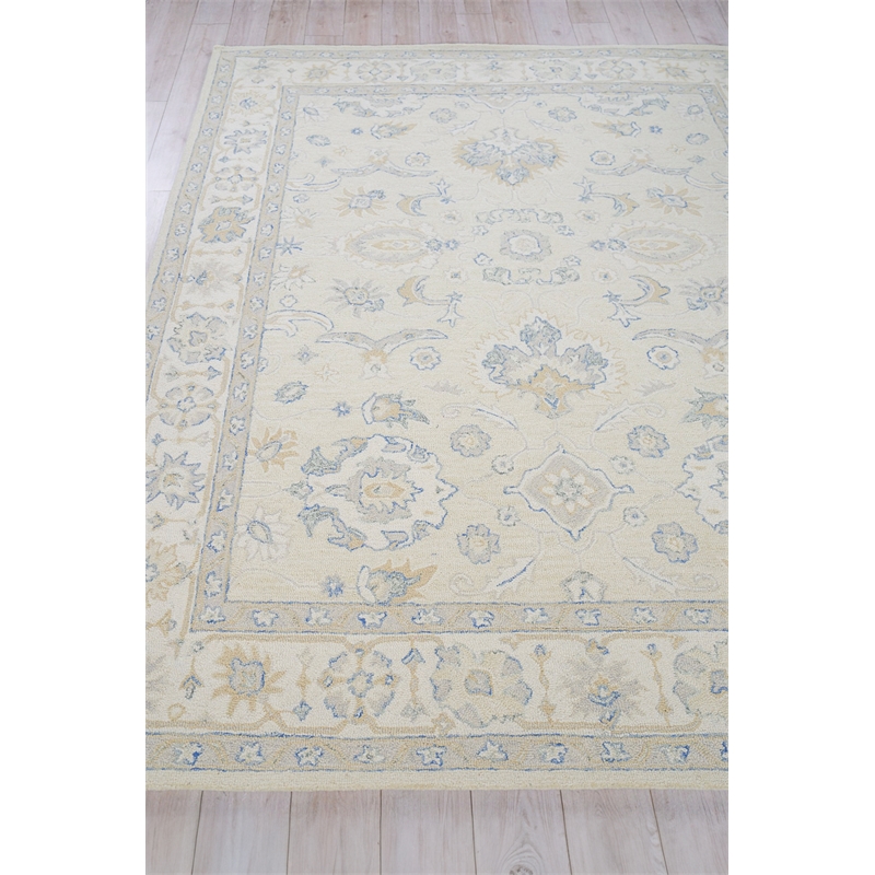 Marietta Oushak Hand-Tufted New Zealand Wool Ivory 8'x10' Area Rug