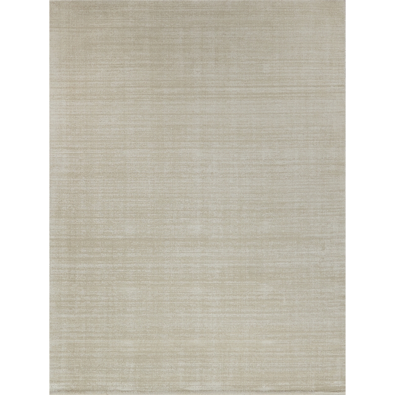 Martelli Modern Handloomed Silky Nylon Light Beige 4'x6' Area Rug