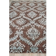 Metro Hand-Knotted New Zealand Wool Brown/Light Blue 6'x9' Area Rug