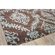 Metro Hand-Knotted New Zealand Wool Brown/Light Blue 8'x10' Area Rug
