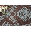 Metro Hand-Knotted New Zealand Wool Brown/Light Blue 8'x10' Area Rug