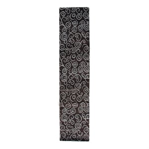 Metro Hand-Knotted New Zealand Wool Brown/Light Blue 2'6&quotx12' Area Rug