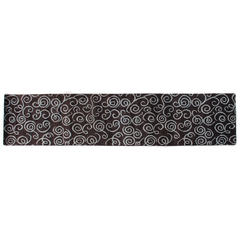 Metro Hand-Knotted New Zealand Wool Brown/Light Blue 6'x9' Area Rug