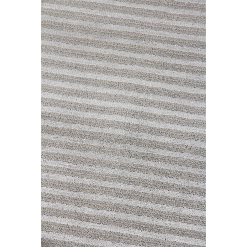 Metro Velvet Hand-Knotted Wool/Viscose Light Gray 8'x10' Area Rug