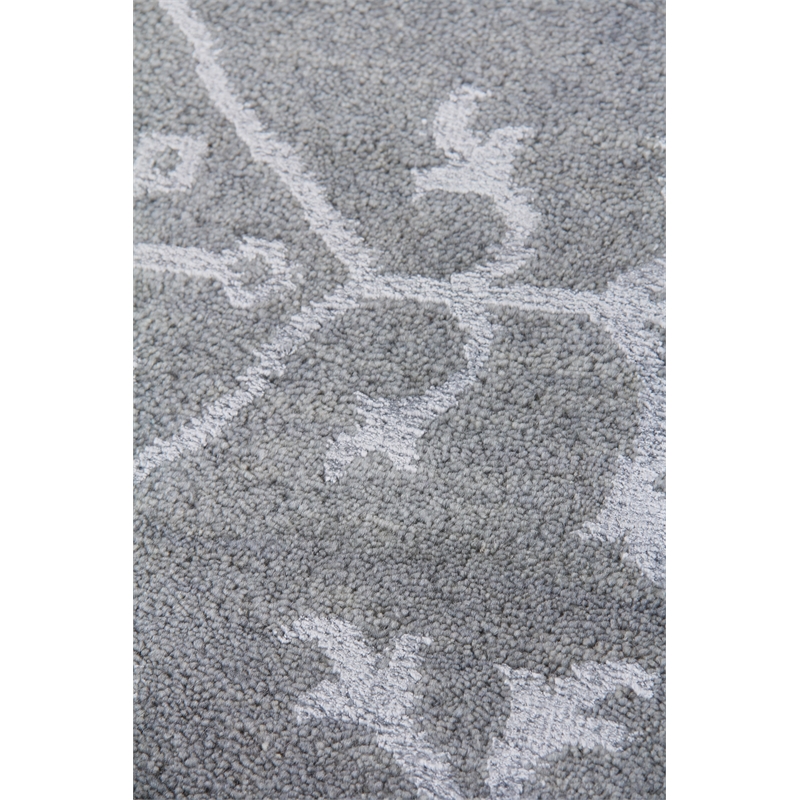 Milano Velvet Hand-Knotted Wool/Bamboo Silk Light Blue 9'x10' Area Rug