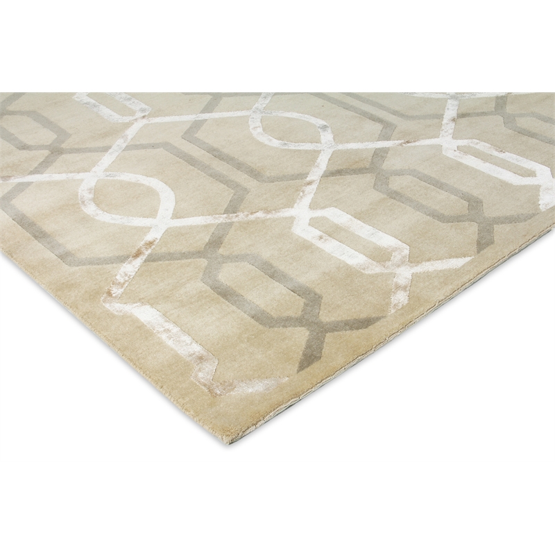 Milano Velvet Hand-Knotted Wool/Viscose Ivory 13'6