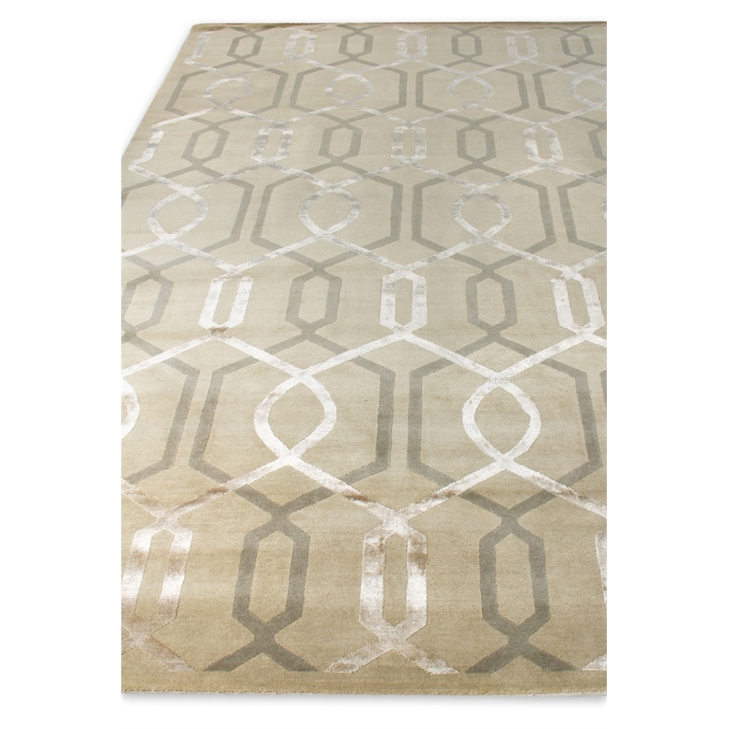 Milano Velvet Hand-Knotted Wool/Viscose Ivory 13'6