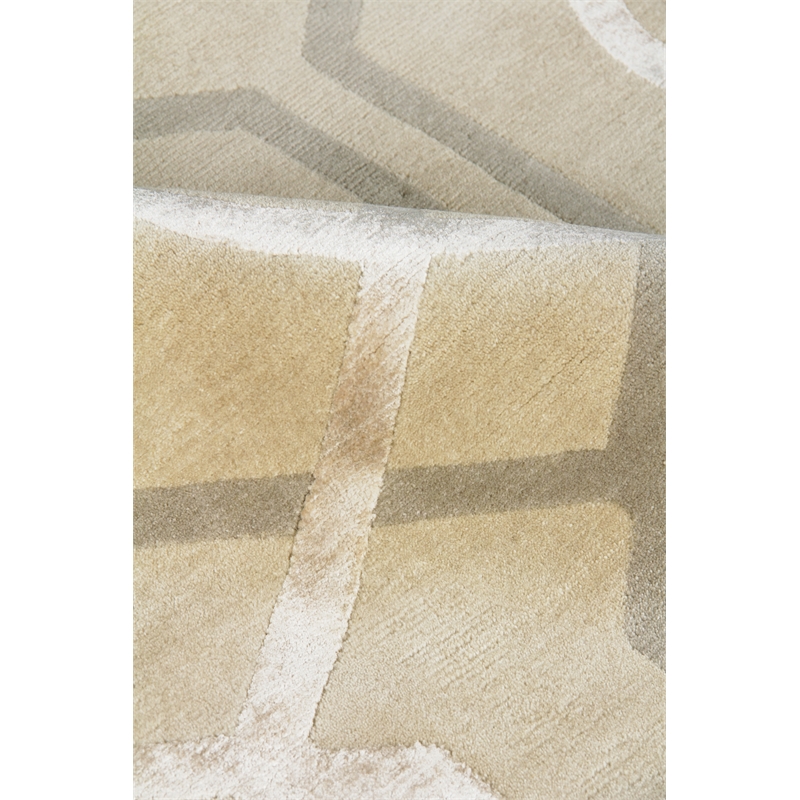 Milano Velvet Hand-Knotted Wool/Viscose Ivory 13'6