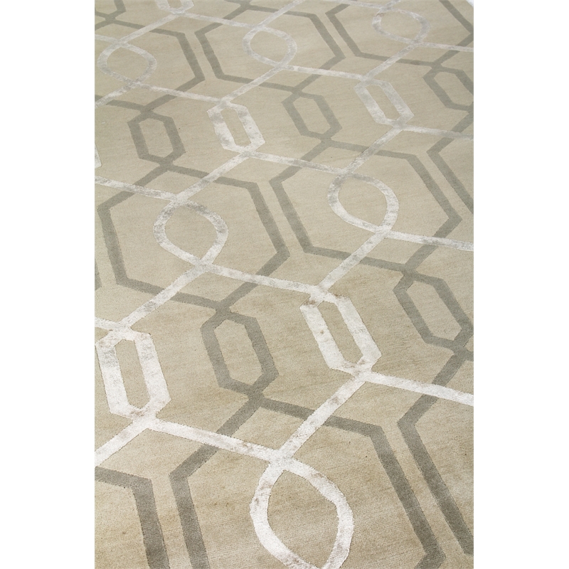 Milano Velvet Hand-Knotted Wool/Viscose Ivory 13'6