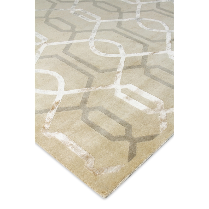 Milano Velvet Hand-Knotted Wool/Viscose Ivory 13'6