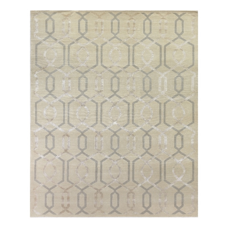 Milano Velvet Hand-Knotted Wool/Viscose Ivory 13'6