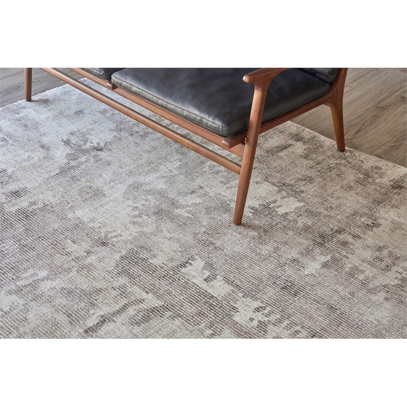 Mineral Handloomed Wool/Bamboo Silk Brown 14'x18' Area Rug