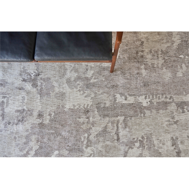 Mineral Handloomed Wool/Bamboo Silk Brown 14'x18' Area Rug