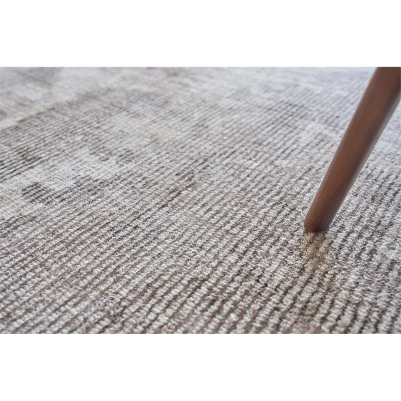 Mineral Handloomed Wool/Bamboo Silk Brown 14'x18' Area Rug