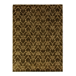 Metro Hand-Knotted New Zealand Wool Green/Ivory 9'x12' Area Rug
