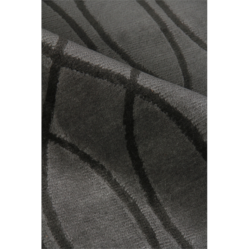 Metro Velvet Hand-Knotted Wool/Viscose Light Gray 8'x10' Area Rug