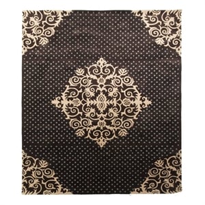 Metro Velvet Hand-Knotted Wool/Viscose Ivory/Light Blue 8'x8' Round Area Rug