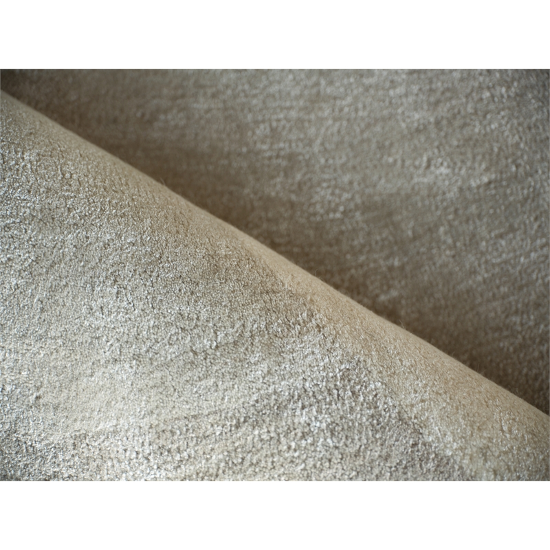 Mitomo Hand-Tufted Wool/Bamboo Silk Pearl 10'x14' Area Rug