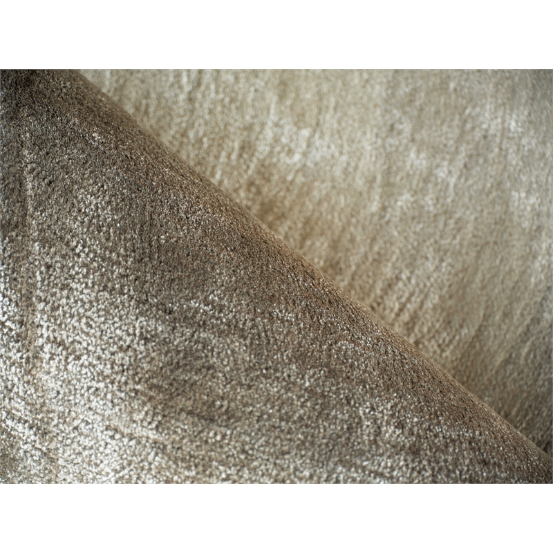 Mitomo Hand-Tufted Wool/Bamboo Silk Taupe 8'x10' Area Rug