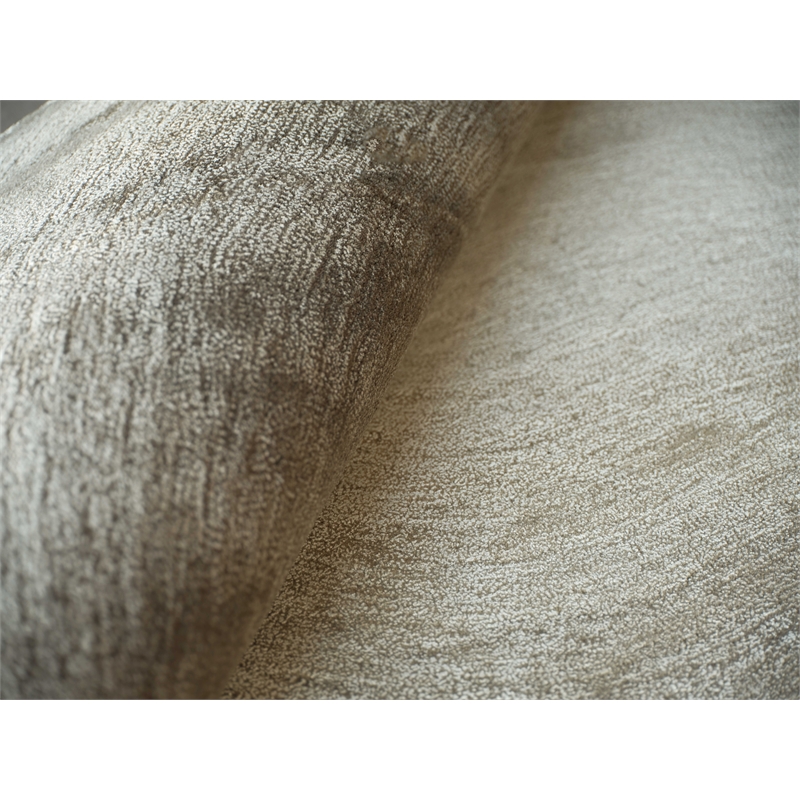 Mitomo Hand-Tufted Wool/Bamboo Silk Taupe 8'x10' Area Rug