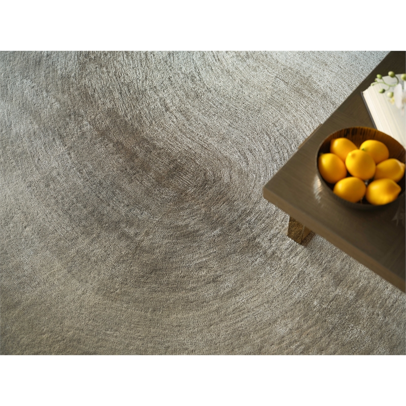Mitomo Hand-Tufted Wool/Bamboo Silk Taupe 9'x12' Area Rug