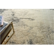 Moderno Hand-Knotted New Zealand Wool Ivory/Black/Silver 6'x9' Area Rug