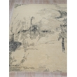 Moderno Hand-Knotted New Zealand Wool Ivory/Black/Silver 8'x10' Area Rug