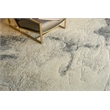 Moderno Hand-Knotted New Zealand Wool Ivory/Black/Silver 8'x10' Area Rug