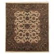 Moghul Hand-Knotted New Zealand Wool Ivory/Sage 8'x8' Round Area Rug