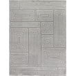 Metro Velvet Hand-Knotted Wool/Viscose Silver 10'x14' Area Rug