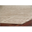 Metro Velvet Hand-Knotted Wool/Viscose Beige 6'x9' Area Rug