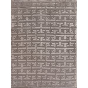 Metro Velvet Hand-Knotted Wool/Viscose Light Silver 12'x15' Area Rug