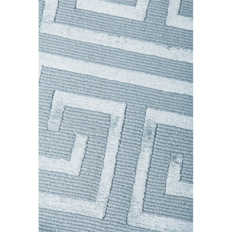 Metro Velvet Hand-Knotted Wool/Viscose Ivory/Silver 9'x12' Area Rug