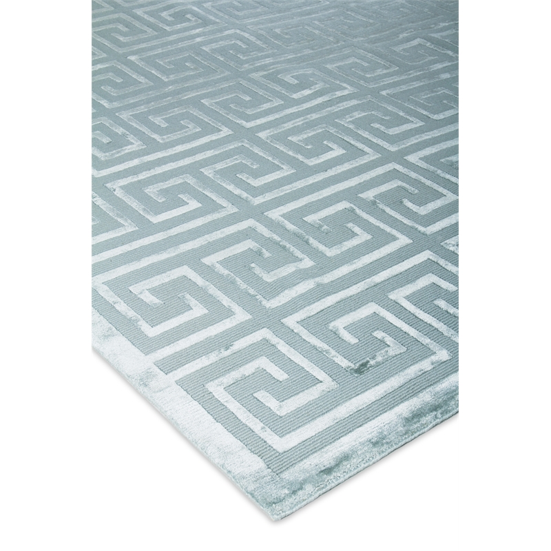 Metro Velvet Hand-Knotted Wool/Viscose Ivory/Silver 9'x12' Area Rug